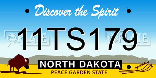 11TS179 North Dakota License Plate