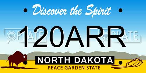 120ARR North Dakota License Plate