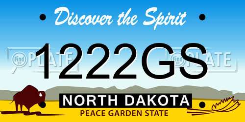 1222GS North Dakota License Plate