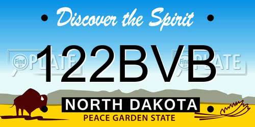 122BVB North Dakota License Plate