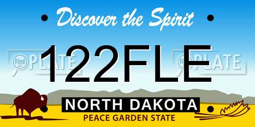 122FLE North Dakota License Plate