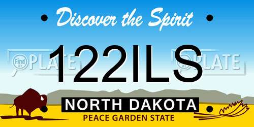 122ILS North Dakota License Plate