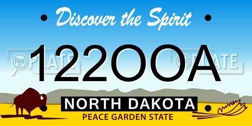 122OOA North Dakota License Plate