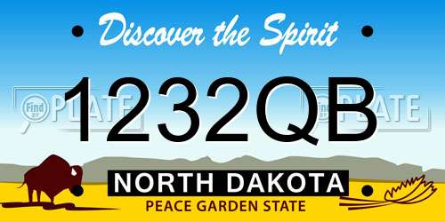 1232QB North Dakota License Plate