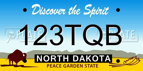 123TQB North Dakota License Plate