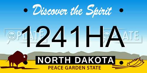 1241HA North Dakota License Plate