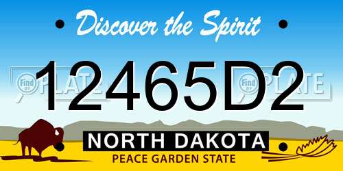 12465D2 North Dakota License Plate
