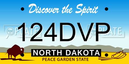 124DVP North Dakota License Plate