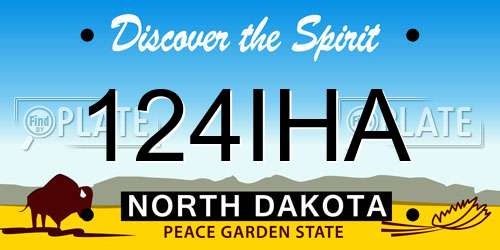 124IHA North Dakota License Plate