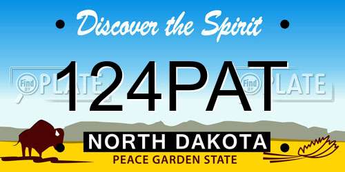 124PAT North Dakota License Plate