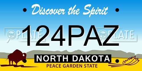 124PAZ North Dakota License Plate