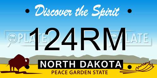 124RM North Dakota License Plate