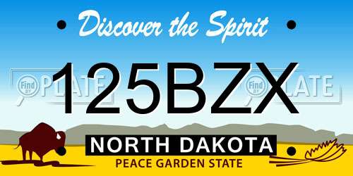 125BZX North Dakota License Plate