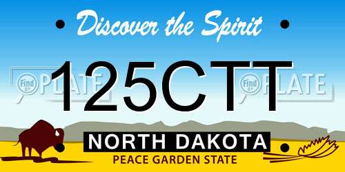 125CTT North Dakota License Plate