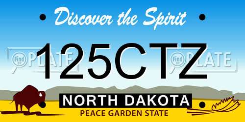125CTZ North Dakota License Plate