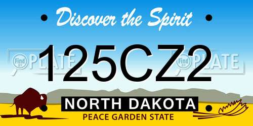 125CZ2 North Dakota License Plate