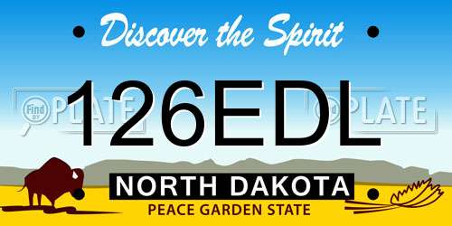 126EDL North Dakota License Plate