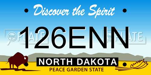 126ENN North Dakota License Plate