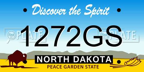 1272GS North Dakota License Plate