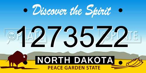 12735Z2 North Dakota License Plate