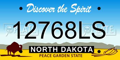12768LS North Dakota License Plate
