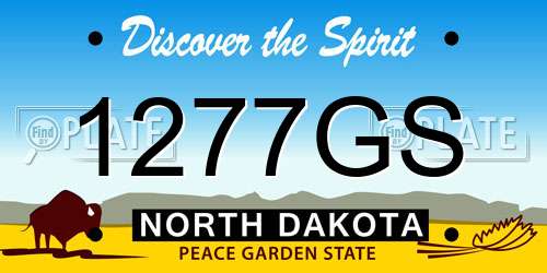 1277GS North Dakota License Plate