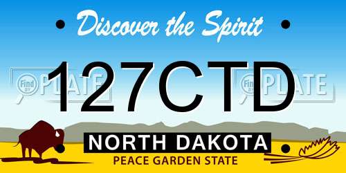 127CTD North Dakota License Plate