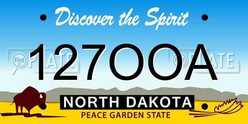 127OOA North Dakota License Plate