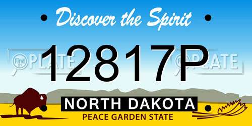 12817P North Dakota License Plate
