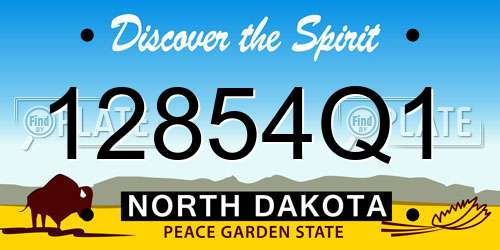 12854Q1 North Dakota License Plate