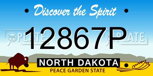 12867P North Dakota License Plate