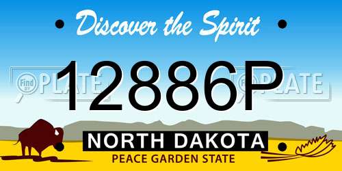 12886P North Dakota License Plate
