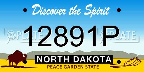 12891P North Dakota License Plate
