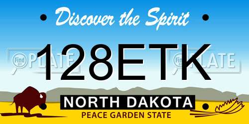 128ETK North Dakota License Plate