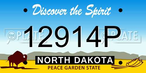 12914P North Dakota License Plate