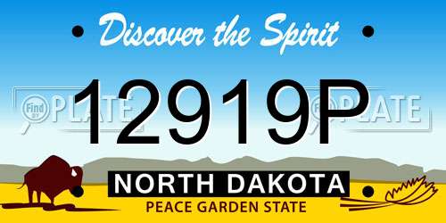 12919P North Dakota License Plate