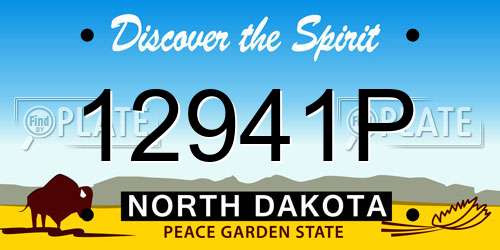 12941P North Dakota License Plate