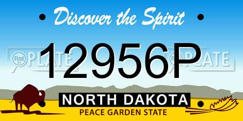 12956P North Dakota License Plate