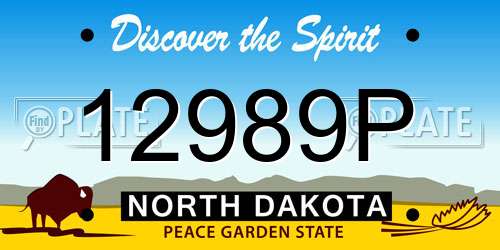 12989P North Dakota License Plate