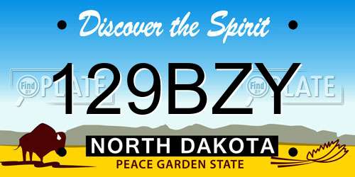 129BZY North Dakota License Plate