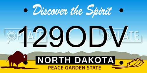 129ODV North Dakota License Plate