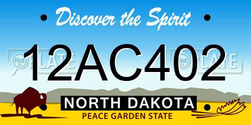 12AC402 North Dakota License Plate