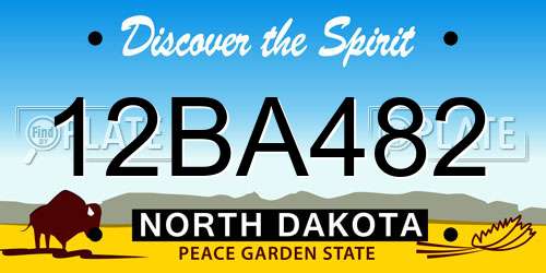 12BA482 North Dakota License Plate