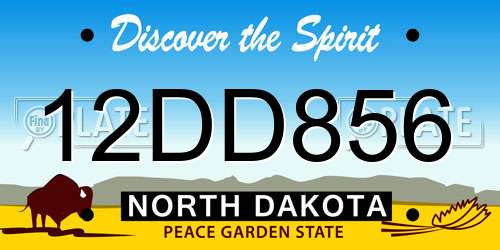 12DD856 North Dakota License Plate