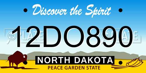 12DO890 North Dakota License Plate
