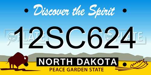 12SC624 North Dakota License Plate