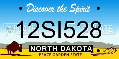 12SI528 North Dakota License Plate