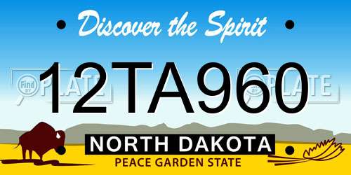12TA960 North Dakota License Plate