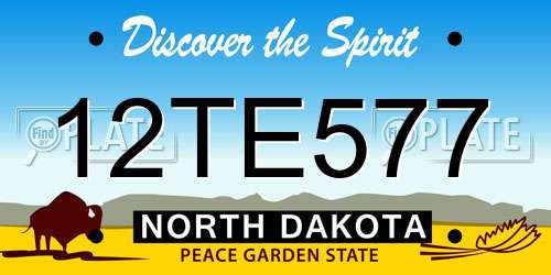 12TE577 North Dakota License Plate