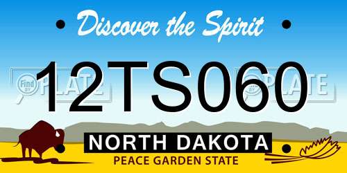 12TS060 North Dakota License Plate